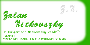 zalan nitkovszky business card